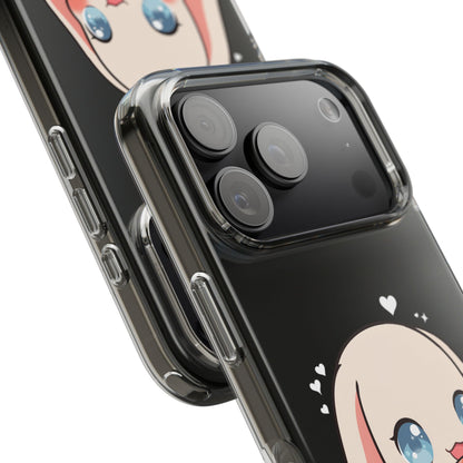 Kawaii Bunny Sushi Phone Case, Clear Impact-Resistant