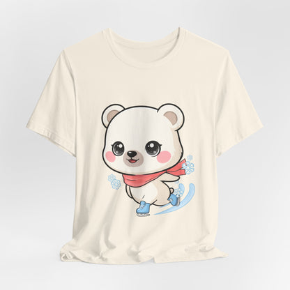 Kawaii Ice Skating Polar Bear Tee for Winter Gift Giving