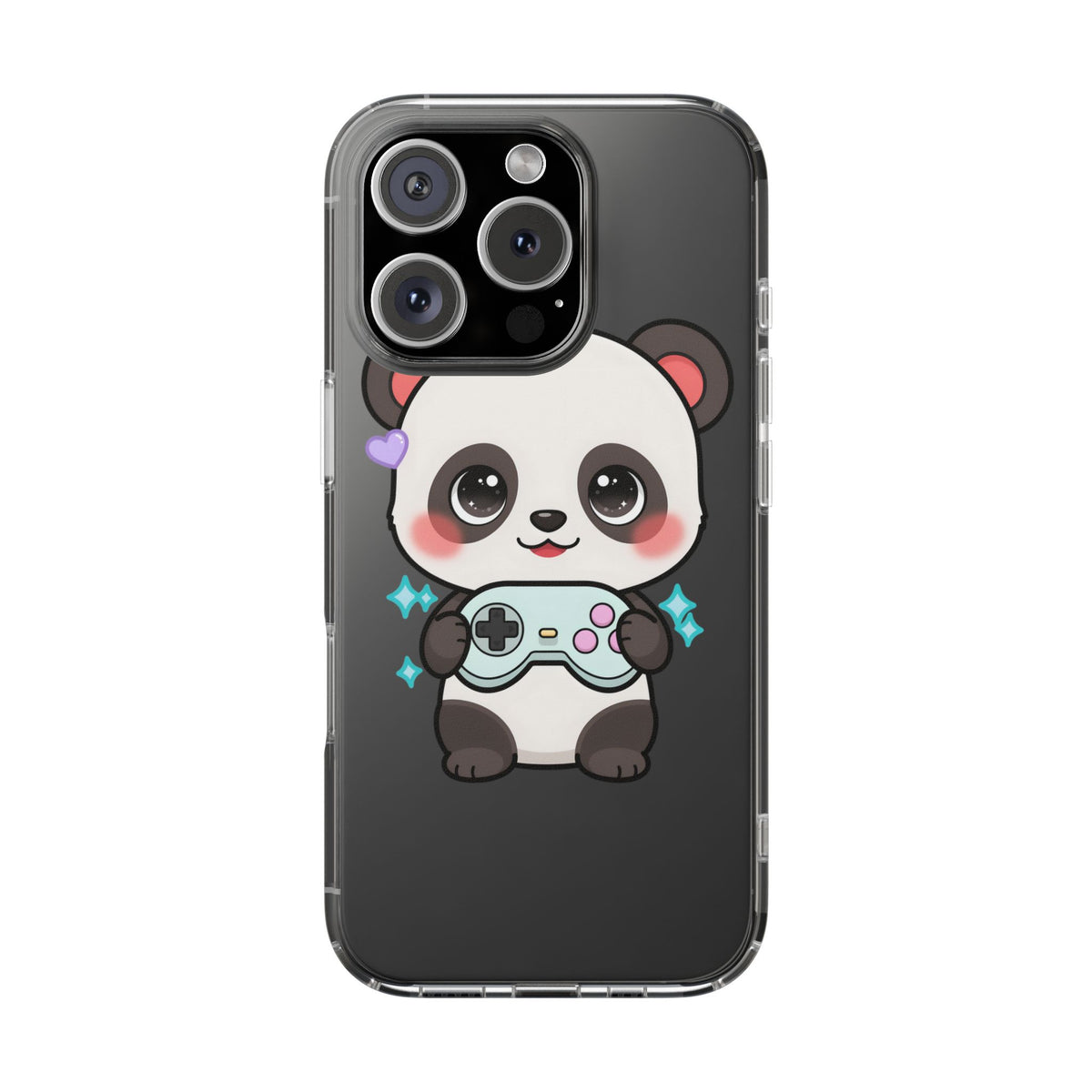 Gamer Panda Clear Impact-Resistant Phone Case