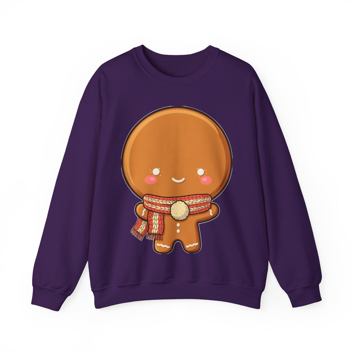 Gingerbread Man Sweatshirt, Cute Kawaii Christmas Crewneck