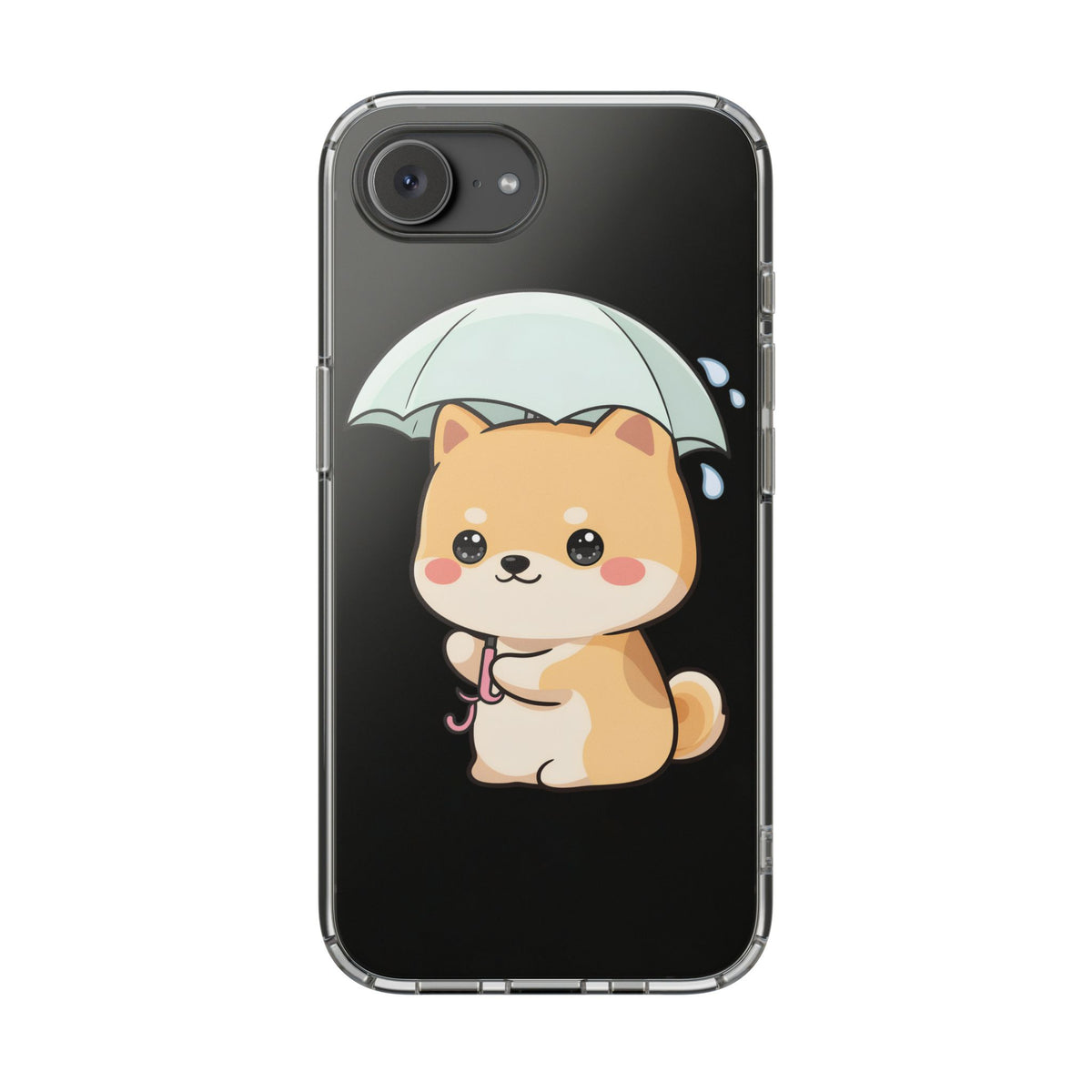 Shiba Inu Phone Case, Kawaii Rainy Day Pup