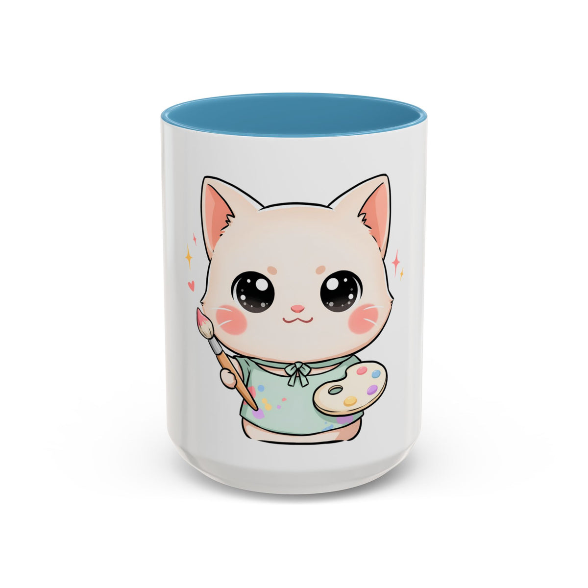 Kawaii Cat Artist Accent Coffee Mug