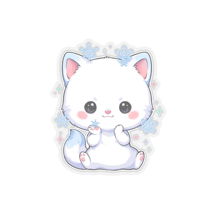 Arctic Fox Sticker, Cute Winter Gift for Fox Lovers