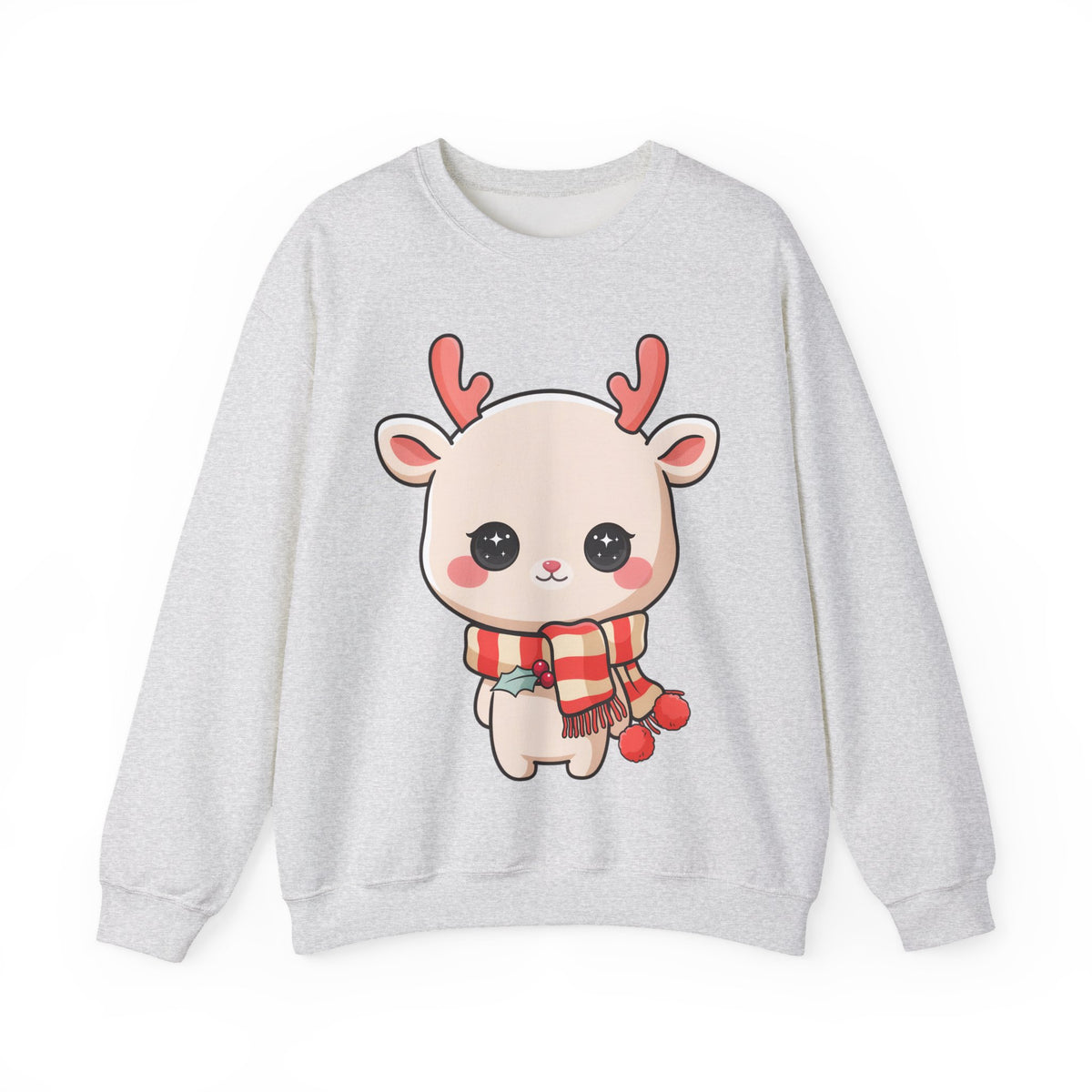 Kawaii Christmas Reindeer Sweatshirt for Holiday Fans