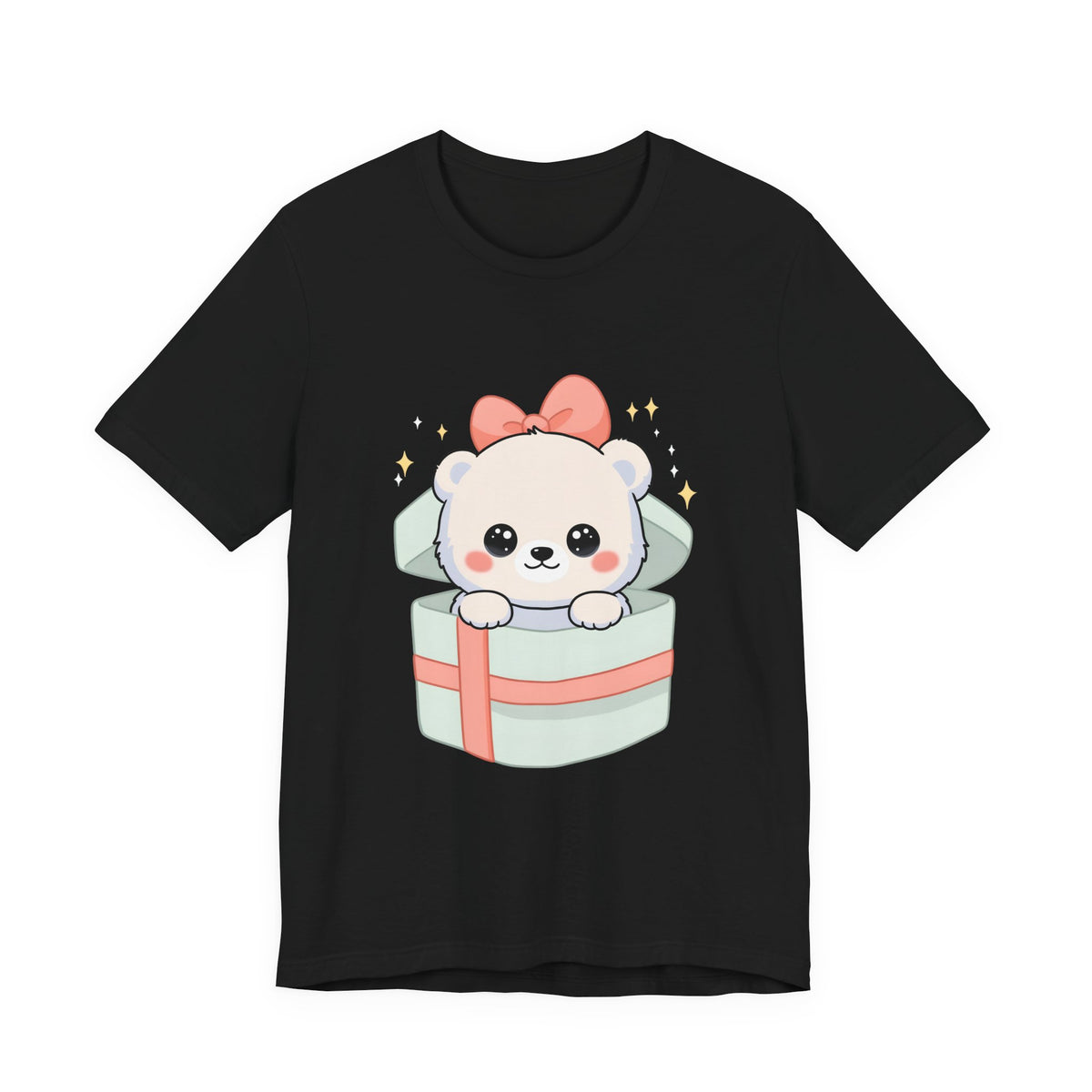 Kawaii Polar Bear Tee, Cute Gift Box Cub Unisex Shirt