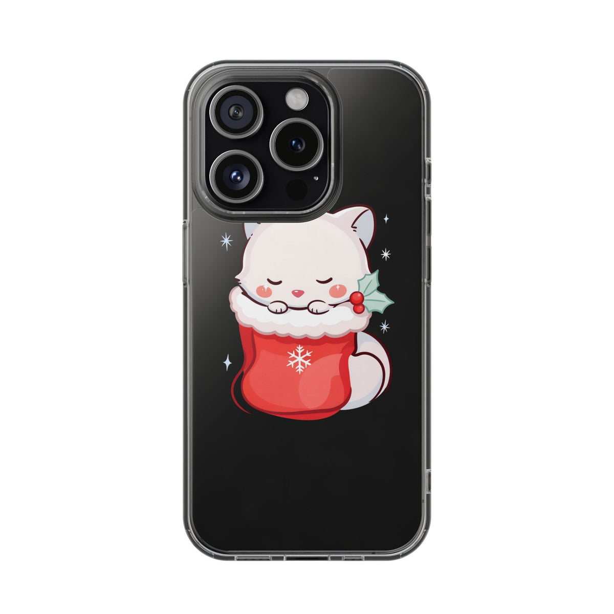 Christmas Fox Phone Case, Cute Holiday Stocking Gift