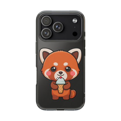 Kawaii Red Panda Phone Case with Ice Cream