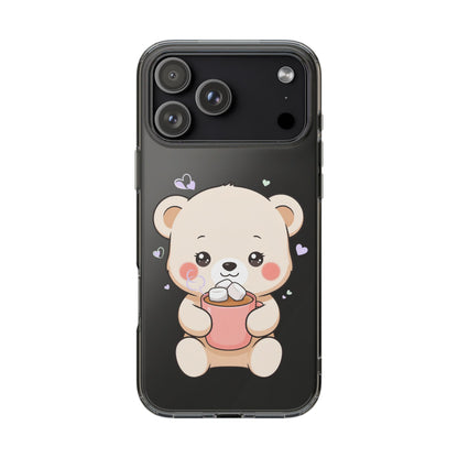 Kawaii Polar Bear Phone Case with Hot Cocoa
