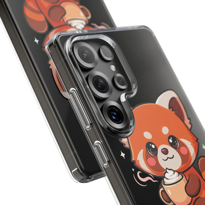 Kawaii Red Panda Phone Case with Latte