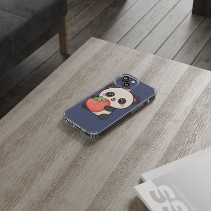 Kawaii Panda Phone Case, Sweet Strawberry Gift