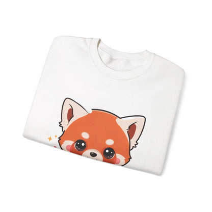 Kawaii Red Panda Sweatshirt, Cute Plant Lover Crewneck