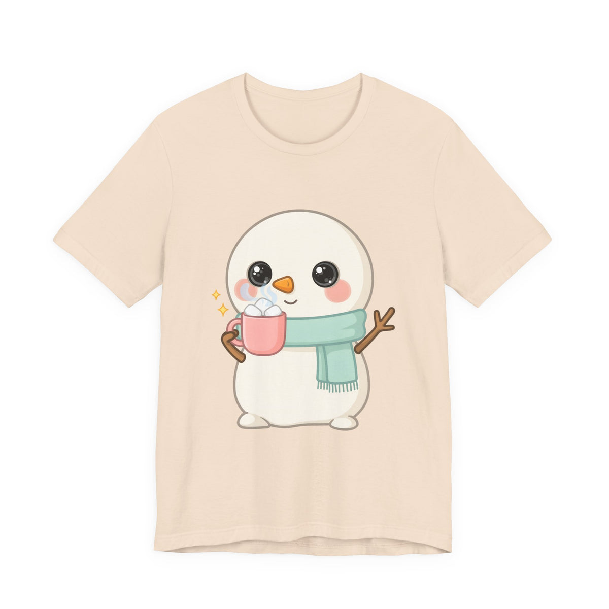 Kawaii Snowman T-Shirt for Cozy Cocoa Breaks