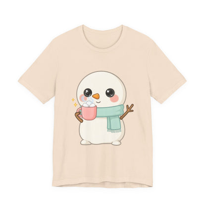 Kawaii Snowman T-Shirt for Cozy Cocoa Breaks