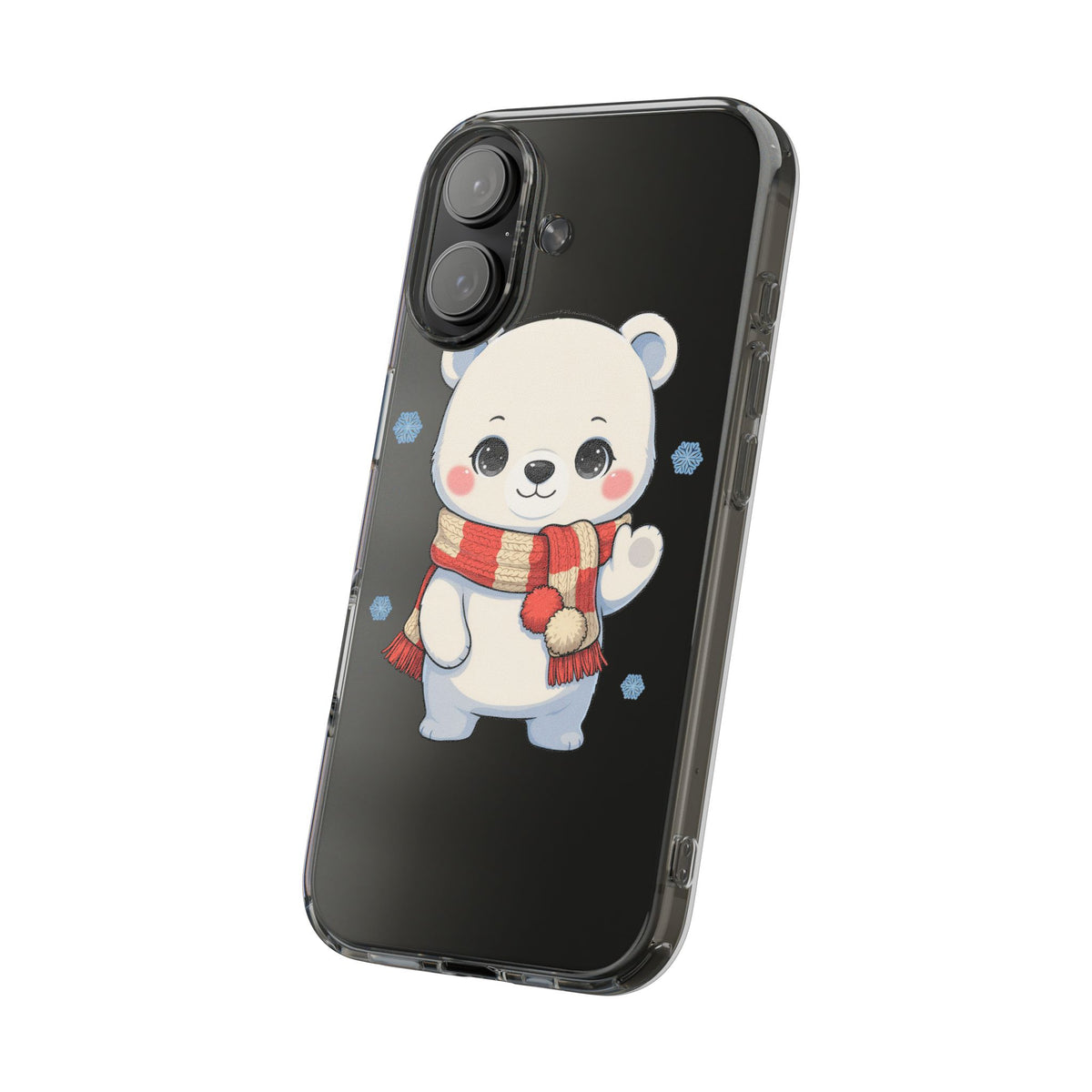Kawaii Polar Bear Phone Case – Cozy Christmas Cub