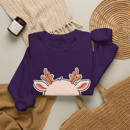 Kawaii Reindeer Christmas Sweatshirt for Cozy Holiday Evenings
