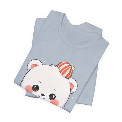 Christmas Cookie Baking Polar Bear Tee, Kawaii Holiday Shirt