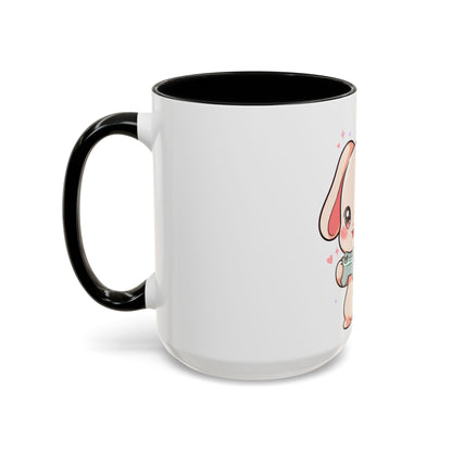 Gamer Bunny Accent Coffee Mug for Kawaii Game Lovers