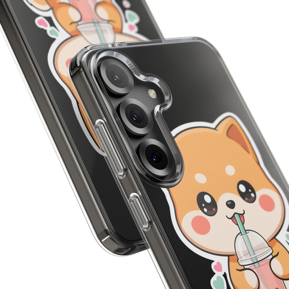 Kawaii Shiba Inu Phone Case for Bubble Tea Lovers