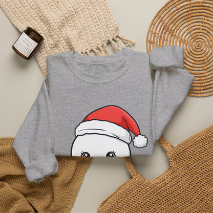 Kawaii Snowman Christmas Sweatshirt, Cute Holiday Gift