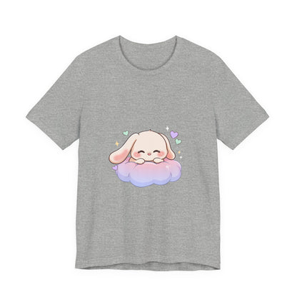 Kawaii Sleeping Bunny Tee, Cute Cloud Nap Unisex Shirt