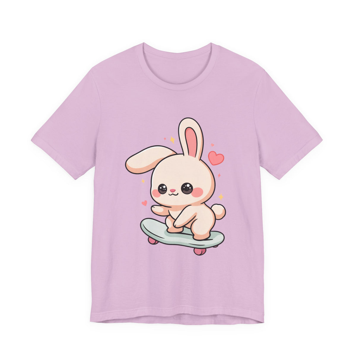Kawaii Bunny Skateboard T-Shirt for Cute Style Fans
