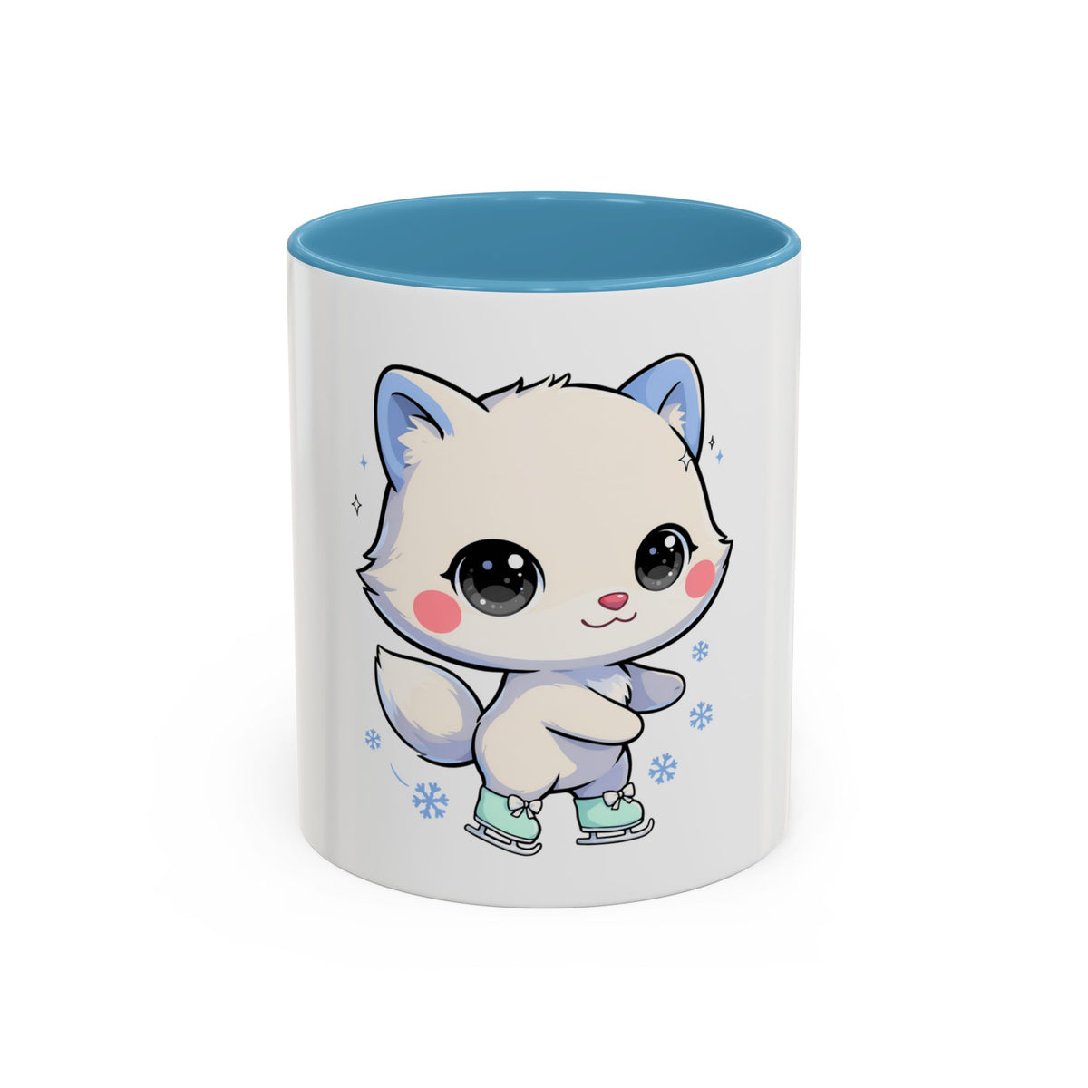 Kawaii Arctic Fox Mug for Cozy Winter Coffee Breaks