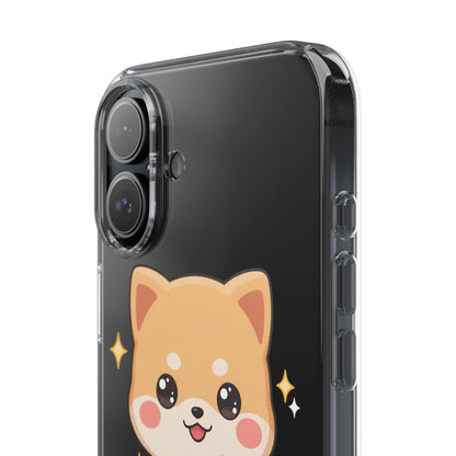 Kawaii Shiba Inu Gamer Phone Case, Clear Impact-Resistant