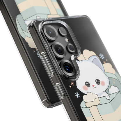 Kawaii Arctic Fox Clear Impact-Resistant Phone Case