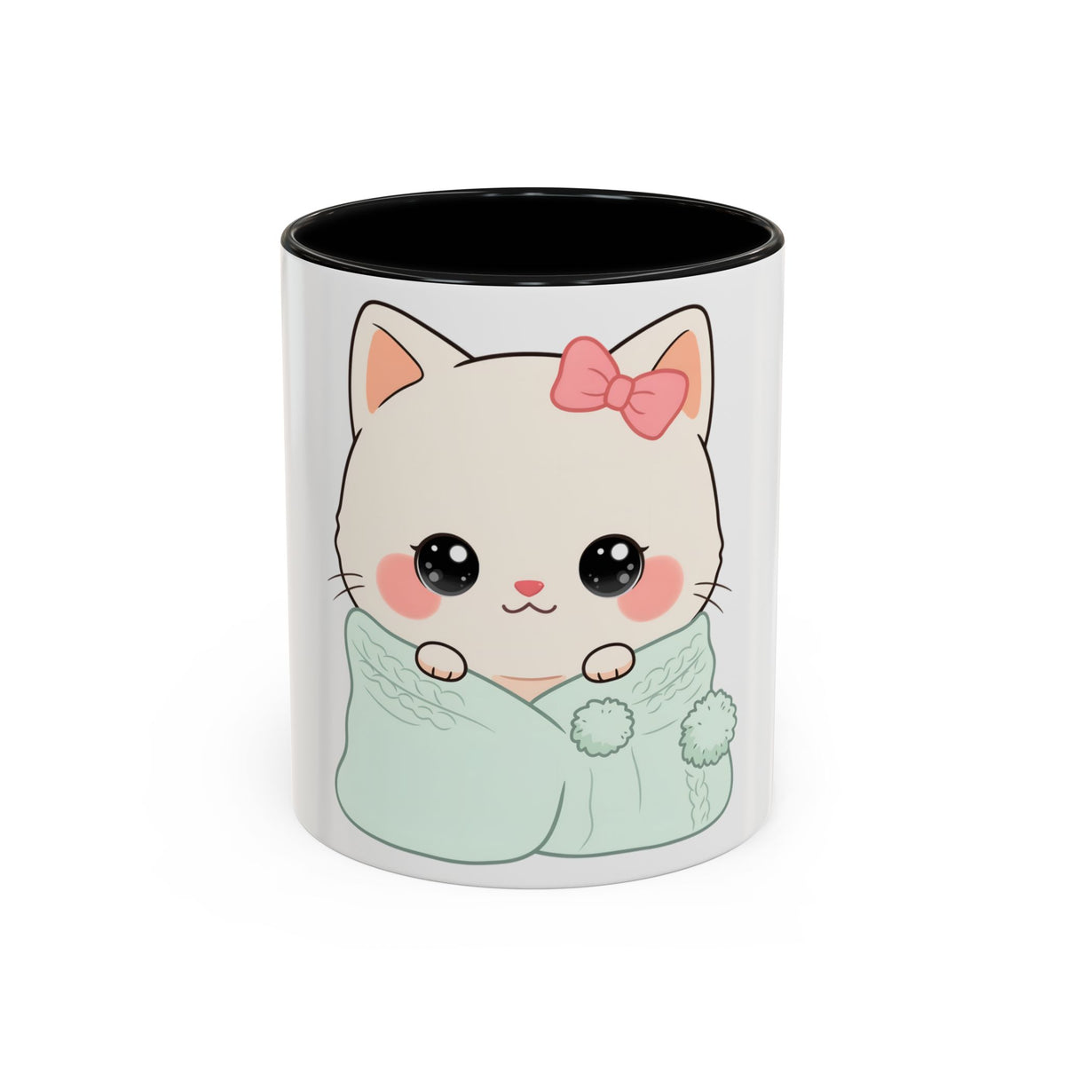 Cozy Cat Accent Mug for Kawaii Cat Lovers