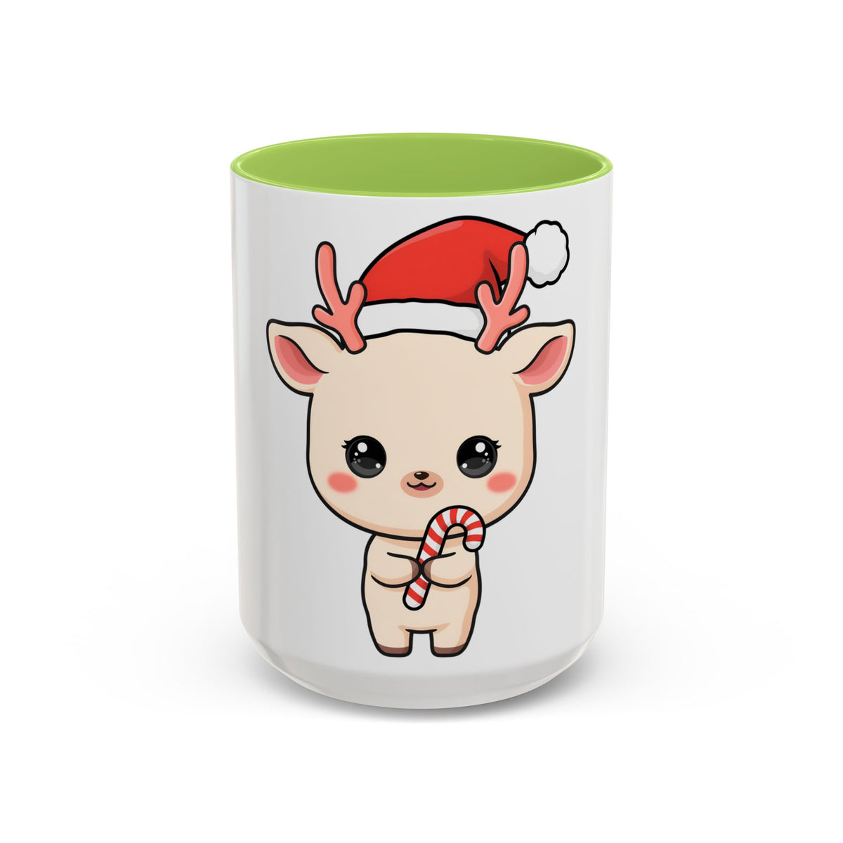 Kawaii Reindeer Christmas Accent Coffee Mug
