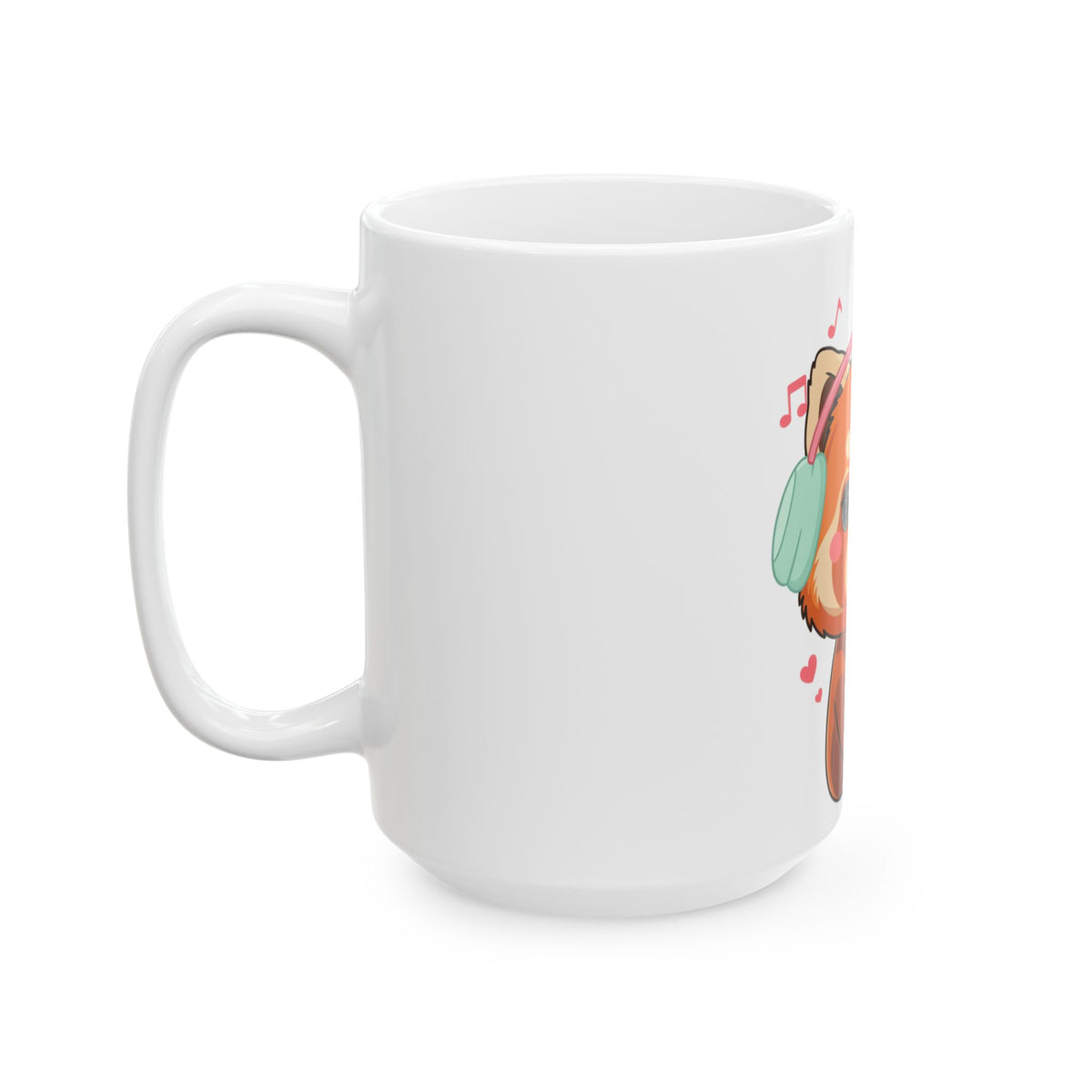 Kawaii Red Panda Mug for Music Lovers