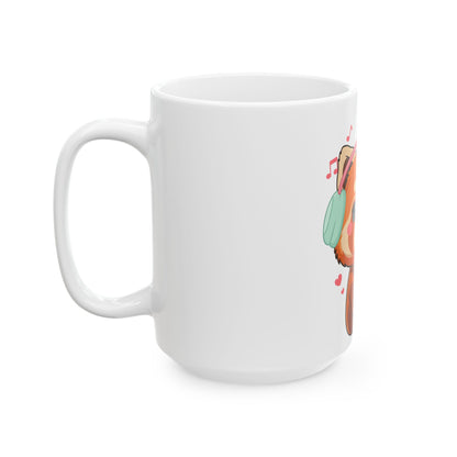 Kawaii Red Panda Mug for Music Lovers