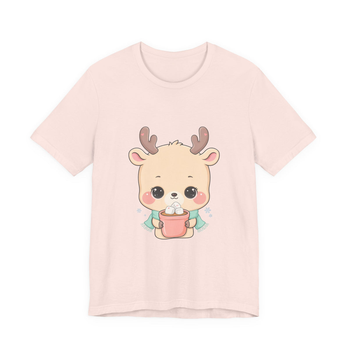 Kawaii Reindeer T-Shirt for Cozy Cocoa Season