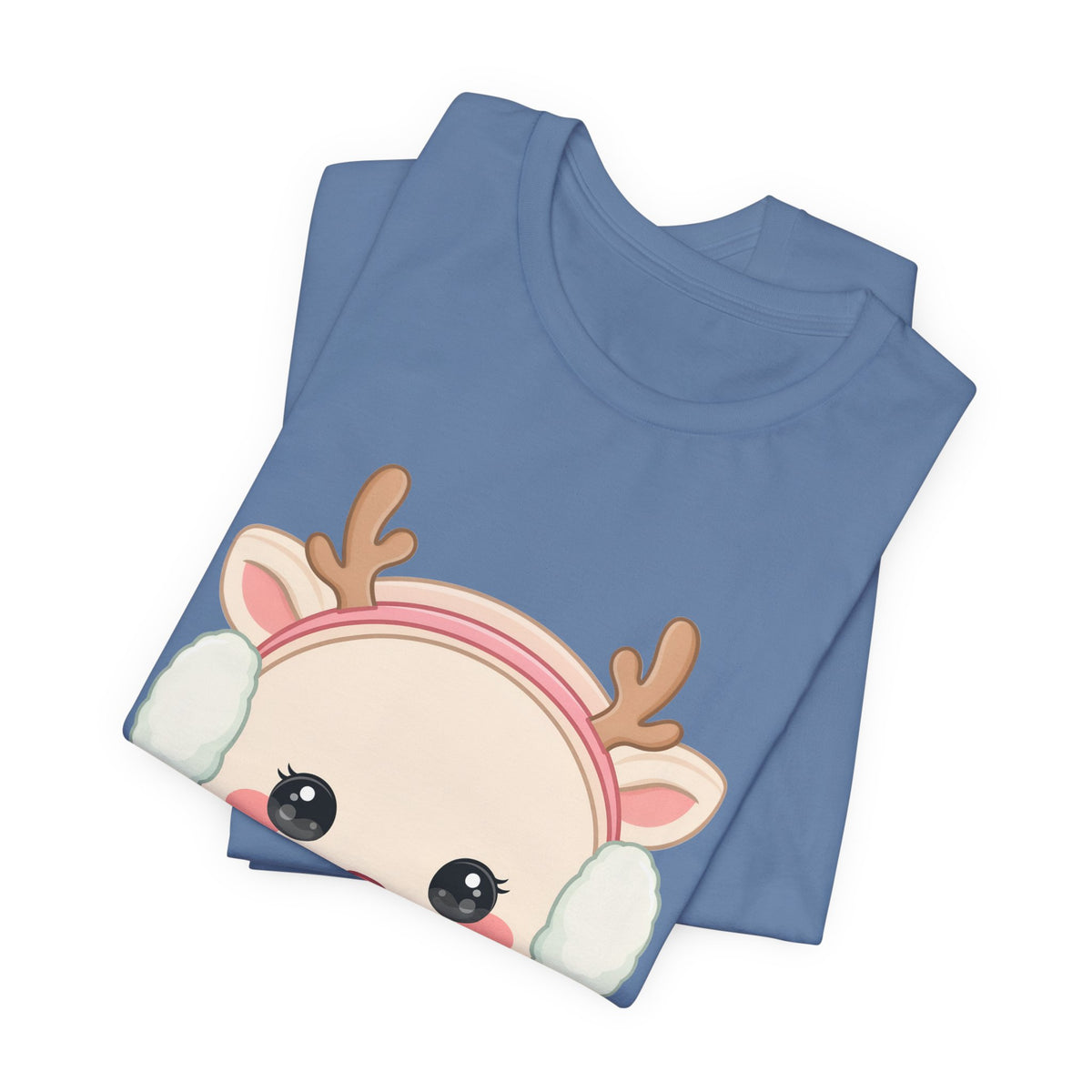 Kawaii Reindeer T-Shirt, Cute Winter Animal Tee