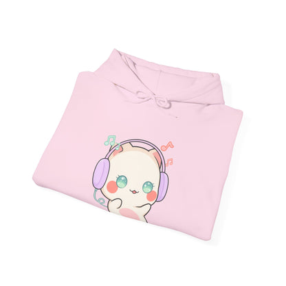 Kawaii Cat Hoodie for Cute Music Lovers