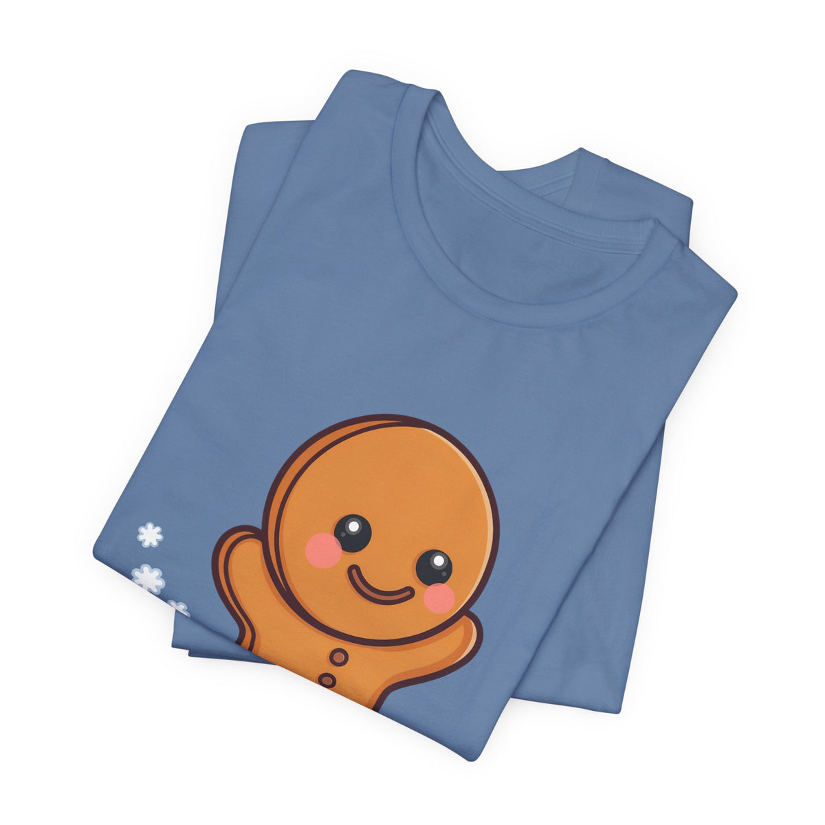 Gingerbread Man T-Shirt – Kawaii Holiday Sledding