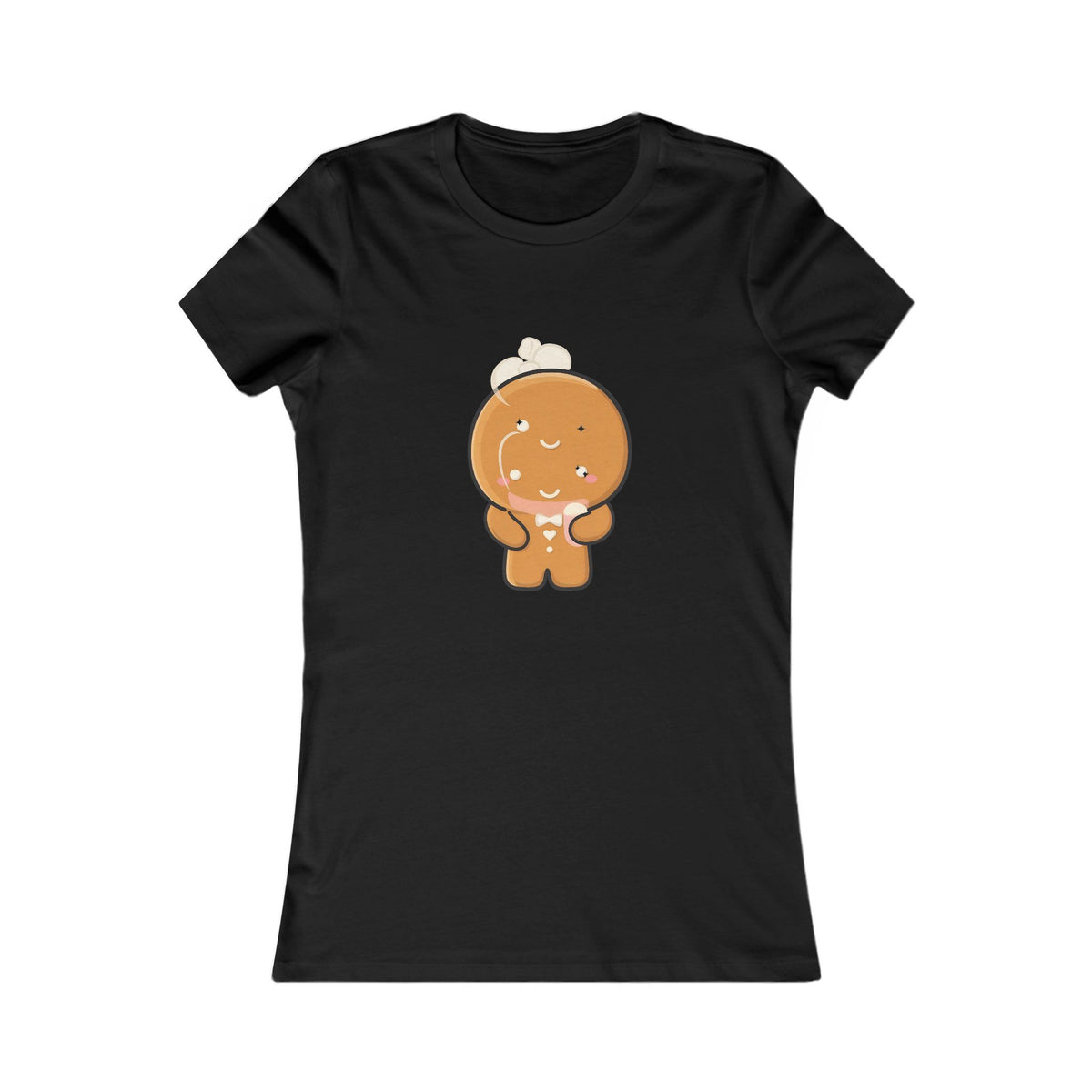 Kawaii Gingerbread Man T-Shirt for Cozy Cocoa Breaks