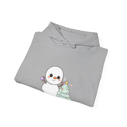 Kawaii Christmas Snowman Hoodie for Cute Holiday Cheer
