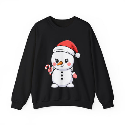 Kawaii Snowman Christmas Sweatshirt, Cute Holiday Gift