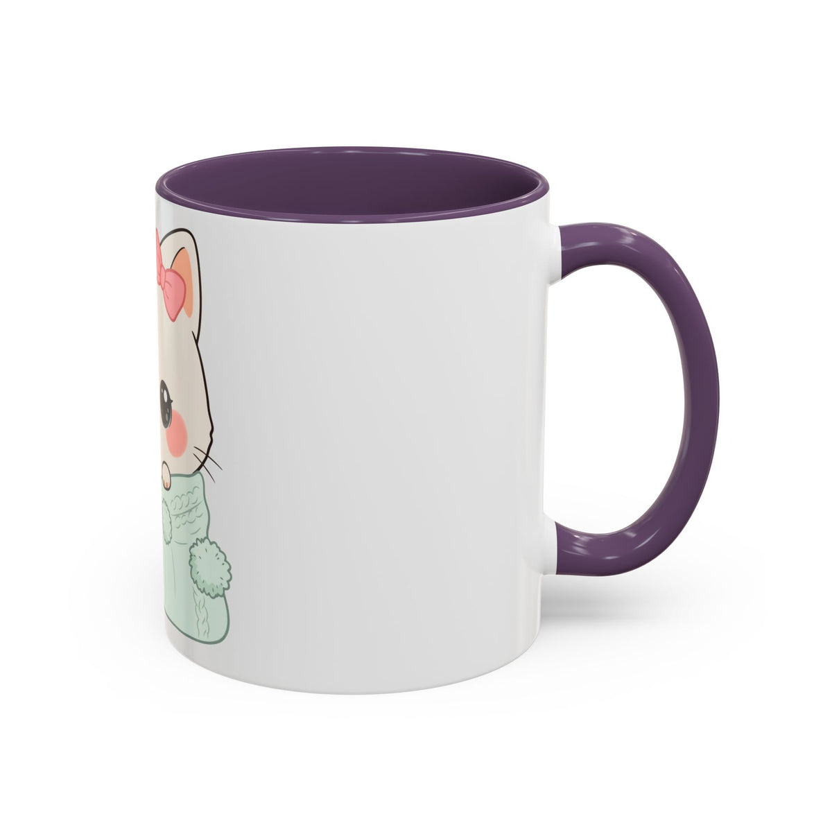 Cozy Cat Accent Mug for Kawaii Cat Lovers