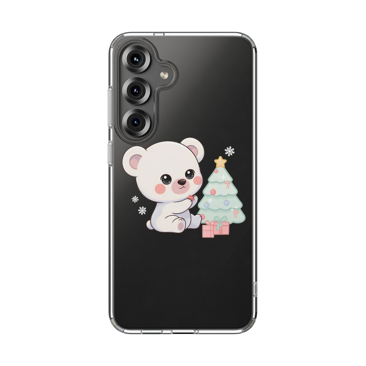 Christmas Polar Bear Phone Case, Kawaii Holiday Accessory