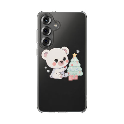 Christmas Polar Bear Phone Case, Kawaii Holiday Accessory