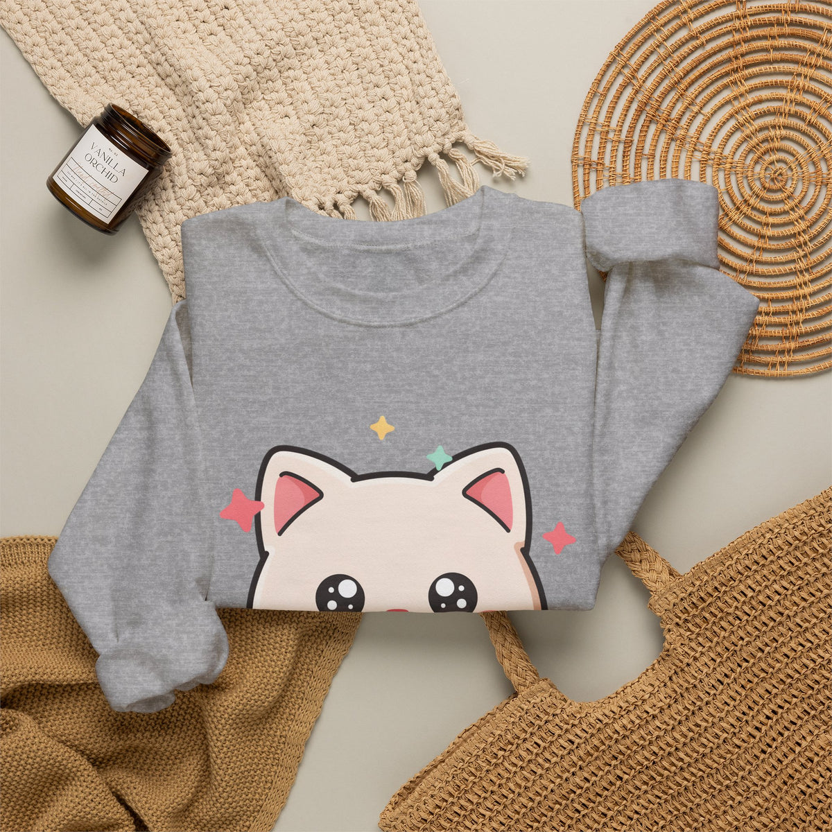 Kawaii Cat Sushi Sweatshirt for Cute Cat Lovers