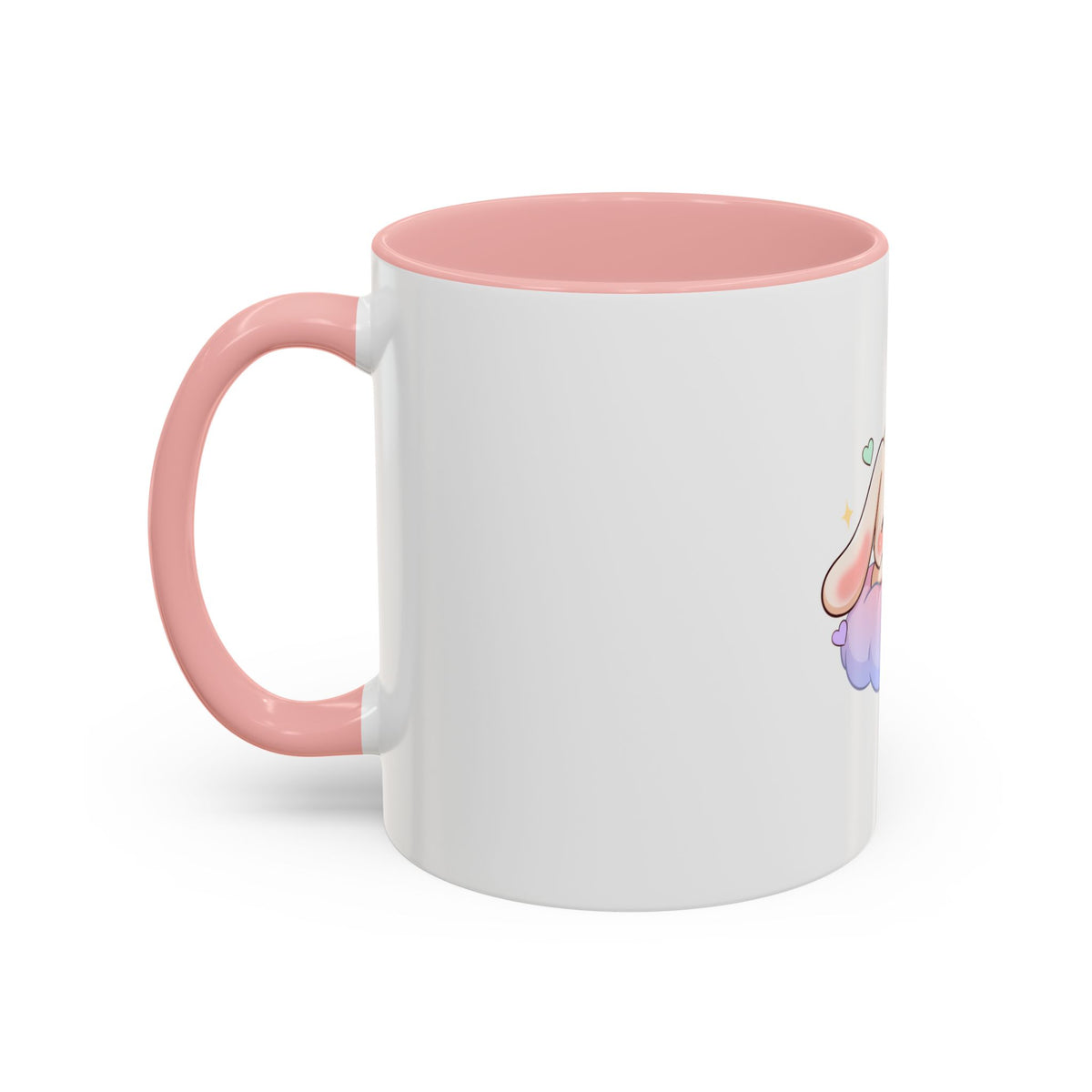 Kawaii Bunny Accent Coffee Mug, Dreamy Cute Animal Gift