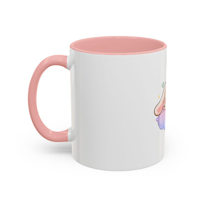 Kawaii Bunny Accent Coffee Mug, Dreamy Cute Animal Gift