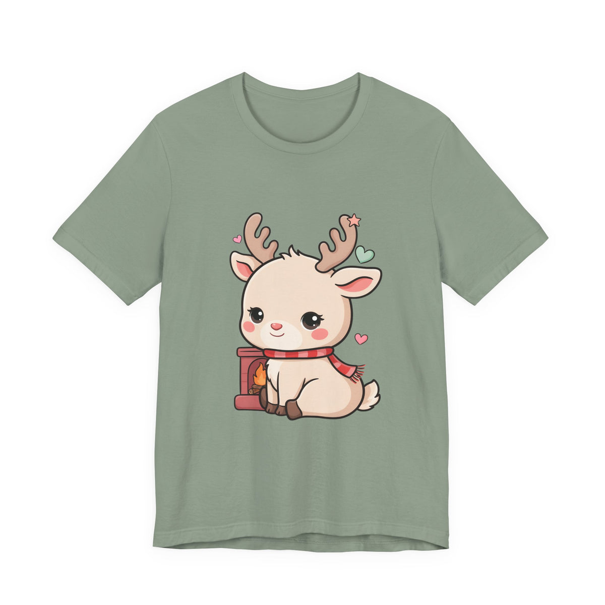 Kawaii Reindeer T-Shirt for Cozy Christmas Fans