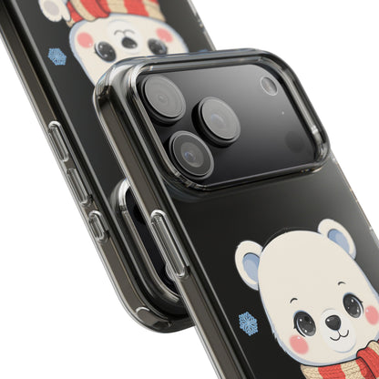 Kawaii Polar Bear Phone Case – Cozy Christmas Cub