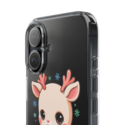 Christmas Reindeer Clear Impact-Resistant Phone Case