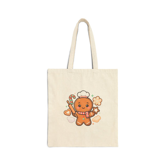 Gingerbread Christmas Tote Bag for Holiday Baking Fans