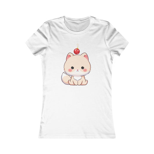 Kawaii Arctic Fox Christmas Tee for Holiday Decorating